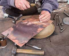 Hammered Copper Sheets