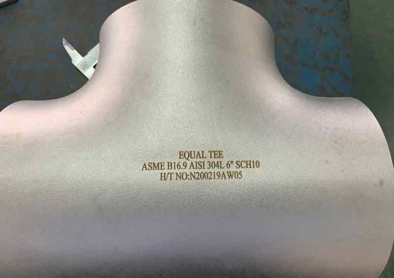 SS 304L Butt Weld Fittings Marking